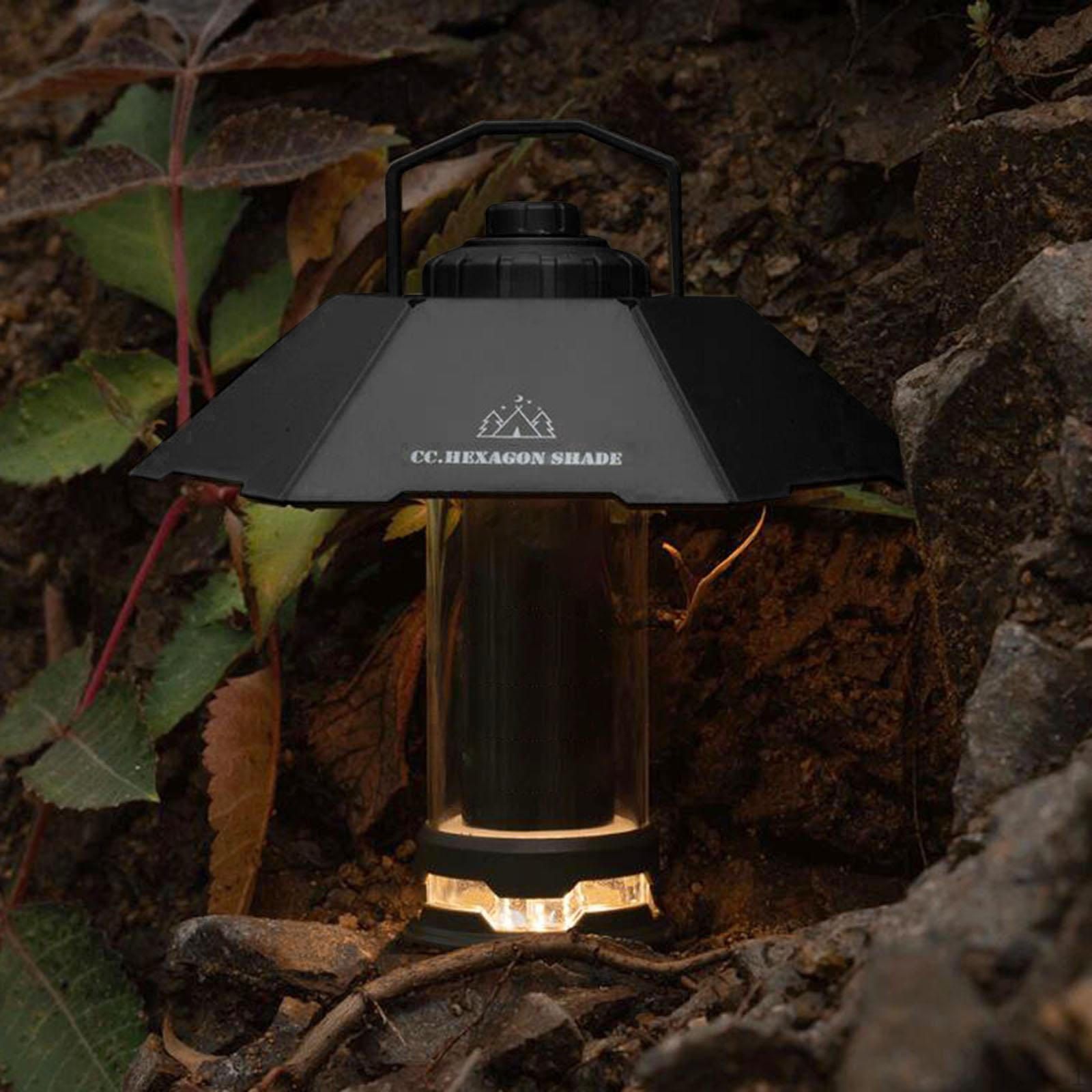 

Шестиугольный абажур от дождя для кемпинга, защитный чехол для лампы на открытом воздухе для дома чёрный