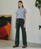 38COMEONCOMMON Vegan Leather Straight Pants (Khaki)