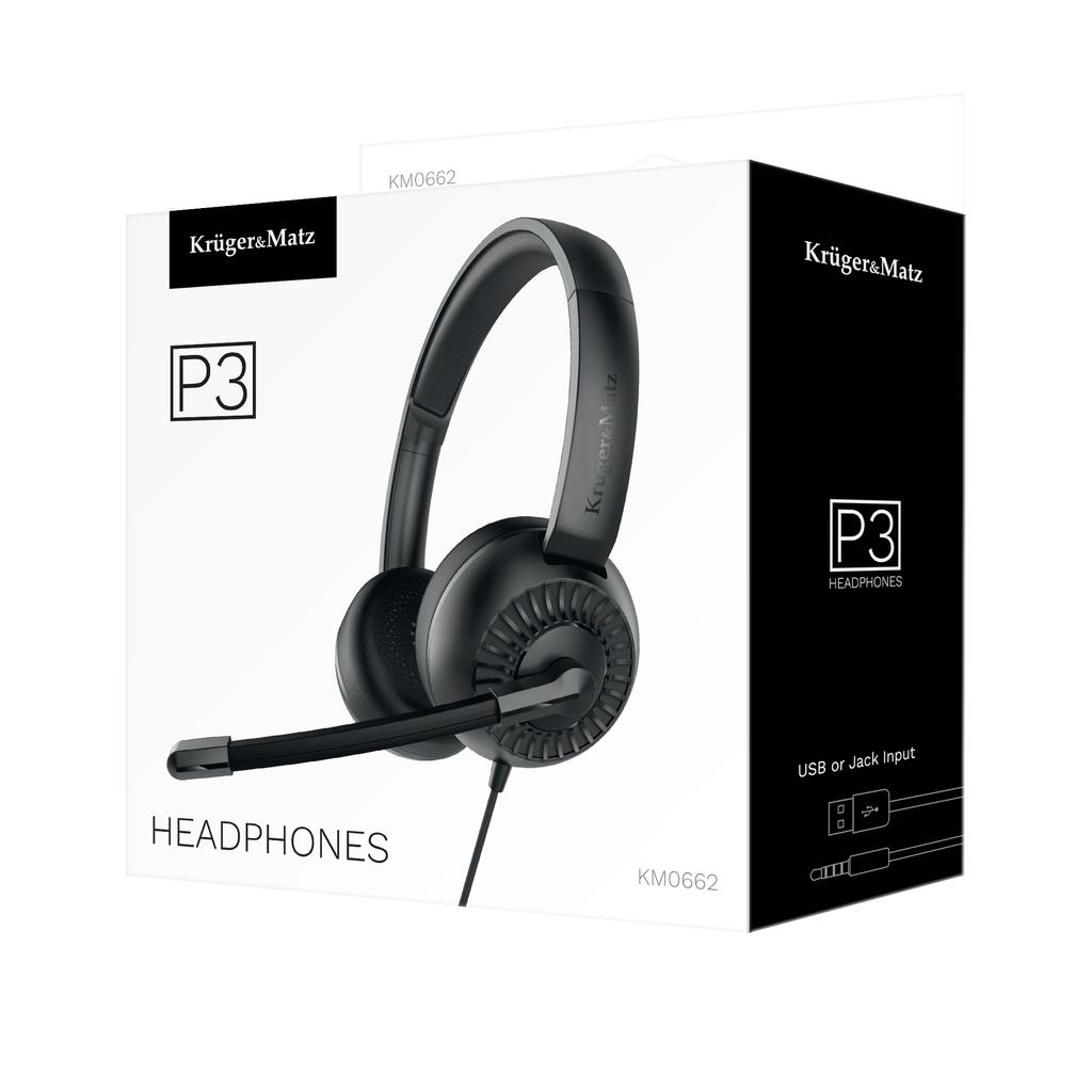 Kruger&Matz P3 Usb Training Gaming Headphones With Microphone