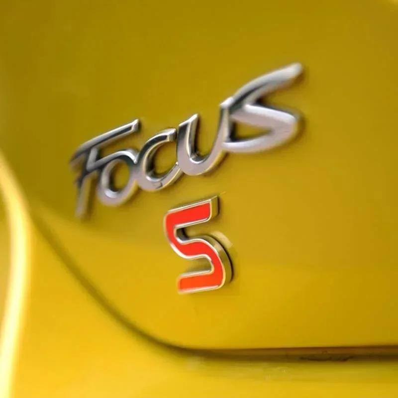 Hkwmg3 3D Metal S Logo Front Grille Emblem Badge Car Rear Trunk Stickers For Ford Focus Fiesta Escape Ecosport Kuga Mondeo Accessories
