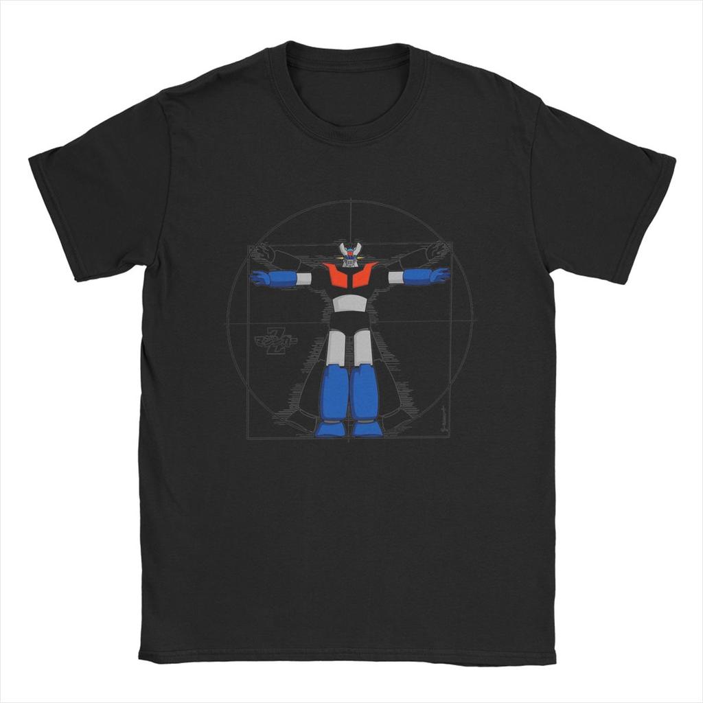 Vitru Mazinger Z T-Shirt Men Anime Grendizer Leisure Cotton Tee Shirt Round Neck Short Sleeve T Shirt Unique Clothes