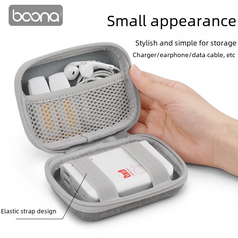 Bluetooth Headset & Charger Storage Box - EVA Protection for Cables, U-Disk, Phone Accessories