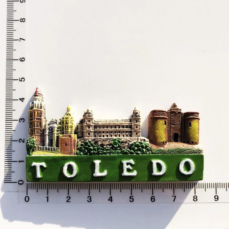 Spain Tourism Souvenirs Fridge Magnets Toledo Castillo de San Servando Valencia Bartolo Apartment Travelling Fridge Stickers