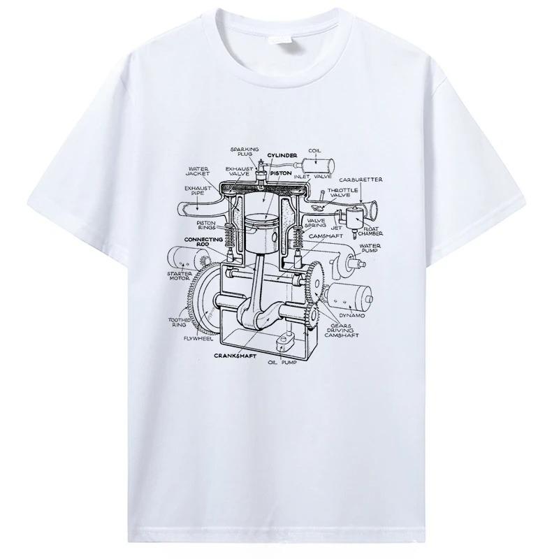 Mechanics Car Engine Pieces Cars Lovers Muscle Cars TShirt Unisexs Fashion Clothing Carguy Graphic Tee Tops Husband Daddy Gifts