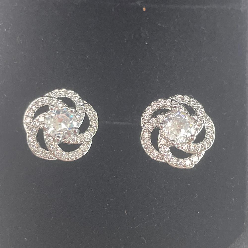 Rose Diamond Sparkle Meghan Markle Stud Earrings Stud Earrings Sterling Silver 925 Setting