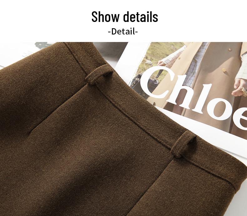 Luxurious Woolen A-Line High-Waisted Skirt - Women's Autumn/Winter 2025 Collection