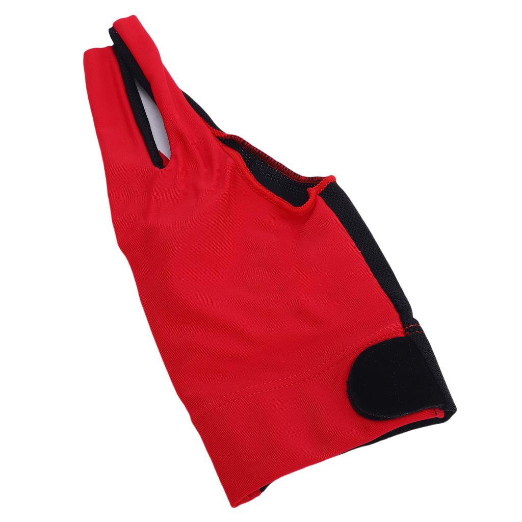 3 Finger Billiard Pool Glove Professional Breathable Anti Slip Right Hand Cue Sport Glove for Men Women Red