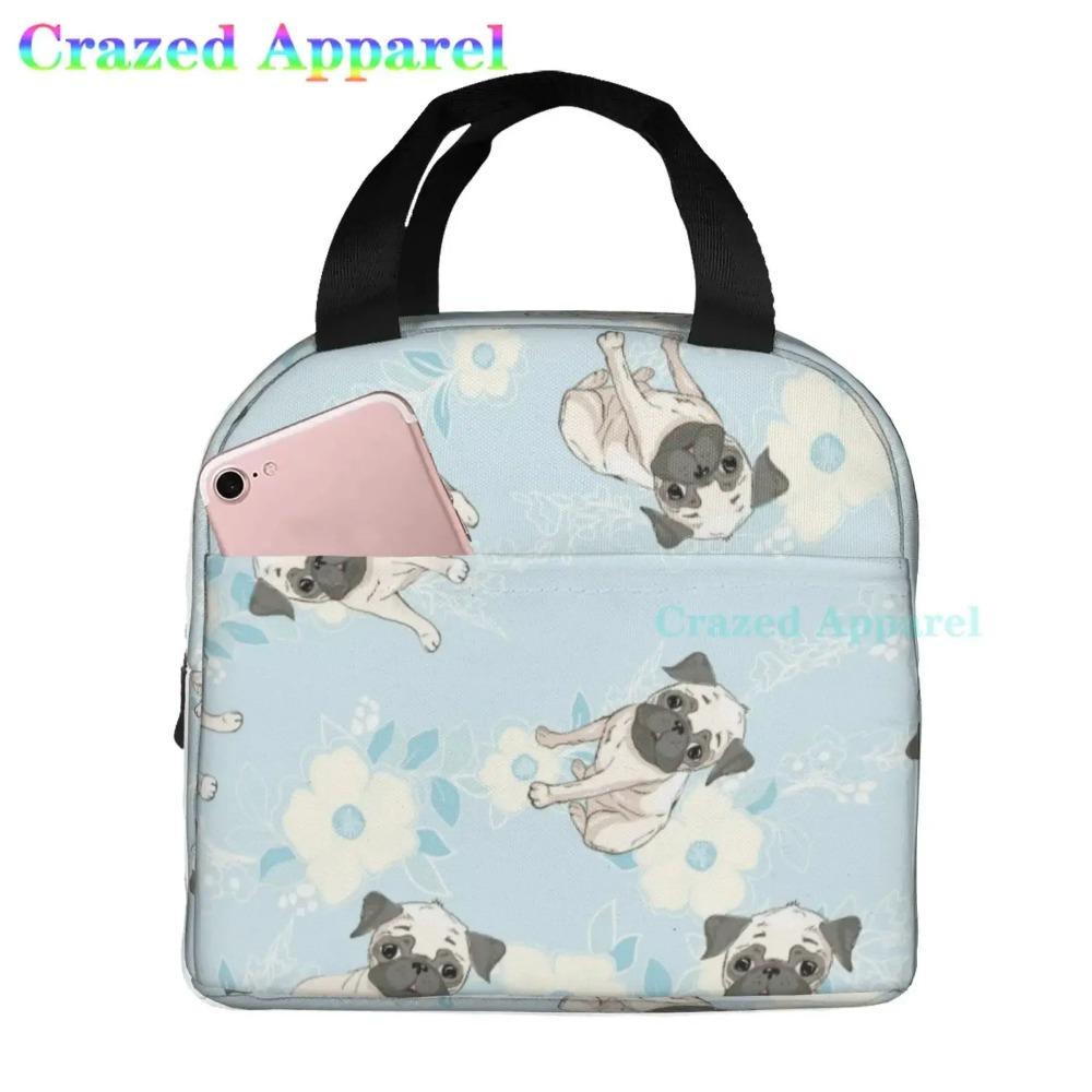 French Bulldog Cute Dog Insulated Lunch Bag Portable Thermal Cooler Box Reusable Picnic Tote Bento Bag for Men Women Kids