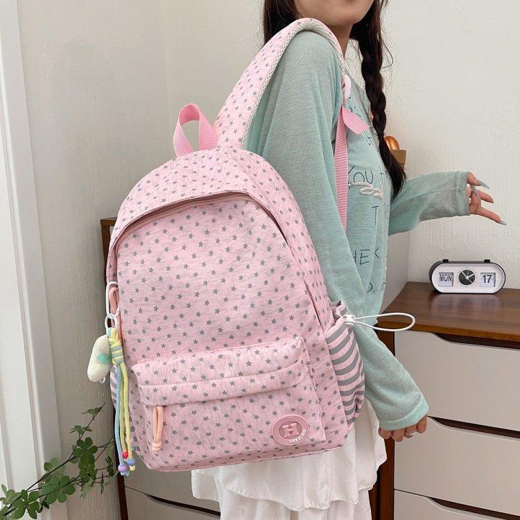 Schoolbag high value versatile simple student schoolbag sweet commuting backpack Korean ins casual outdoor backpack