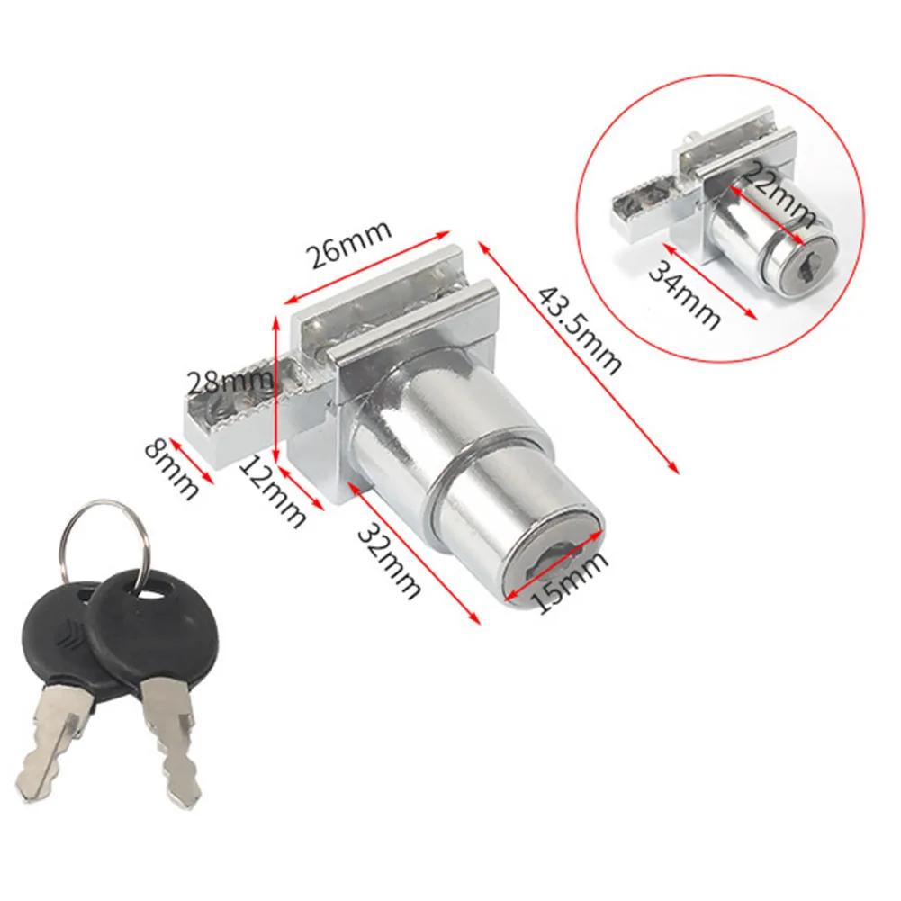 Showcase Lock Glass Display Cabinet Door Lock Security Door Lock With Keys Non Opening Sliding Glass Door Hardware