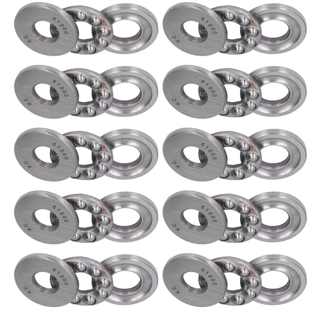 10Pcs Thrust Ball Bearing Single Direction Accessory Replacement Set Kit for Equipment51200