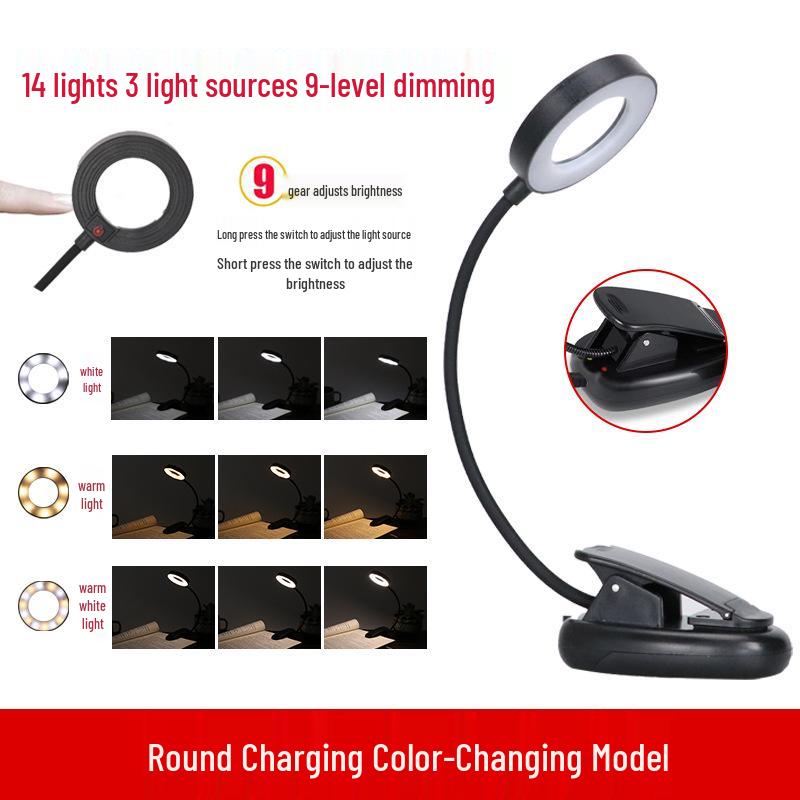 Compact Dual-Use Table & Sheet Music Lamp with Eye Protection for Dorms, Pianos, and Violin Stands