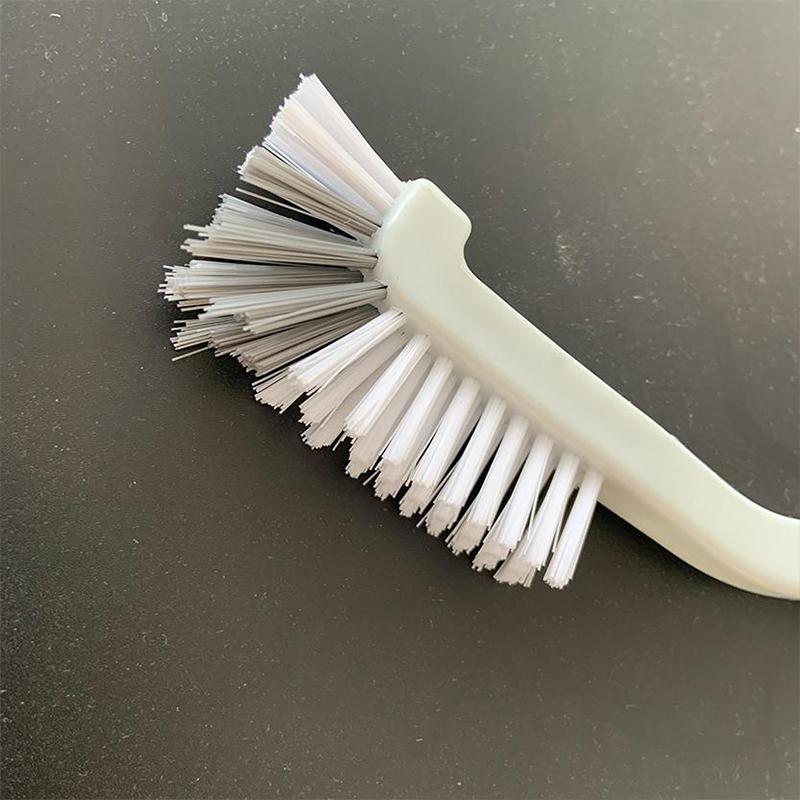 Brosse de nettoyage en plastique blanche à long manche pour la cuisine et la maison