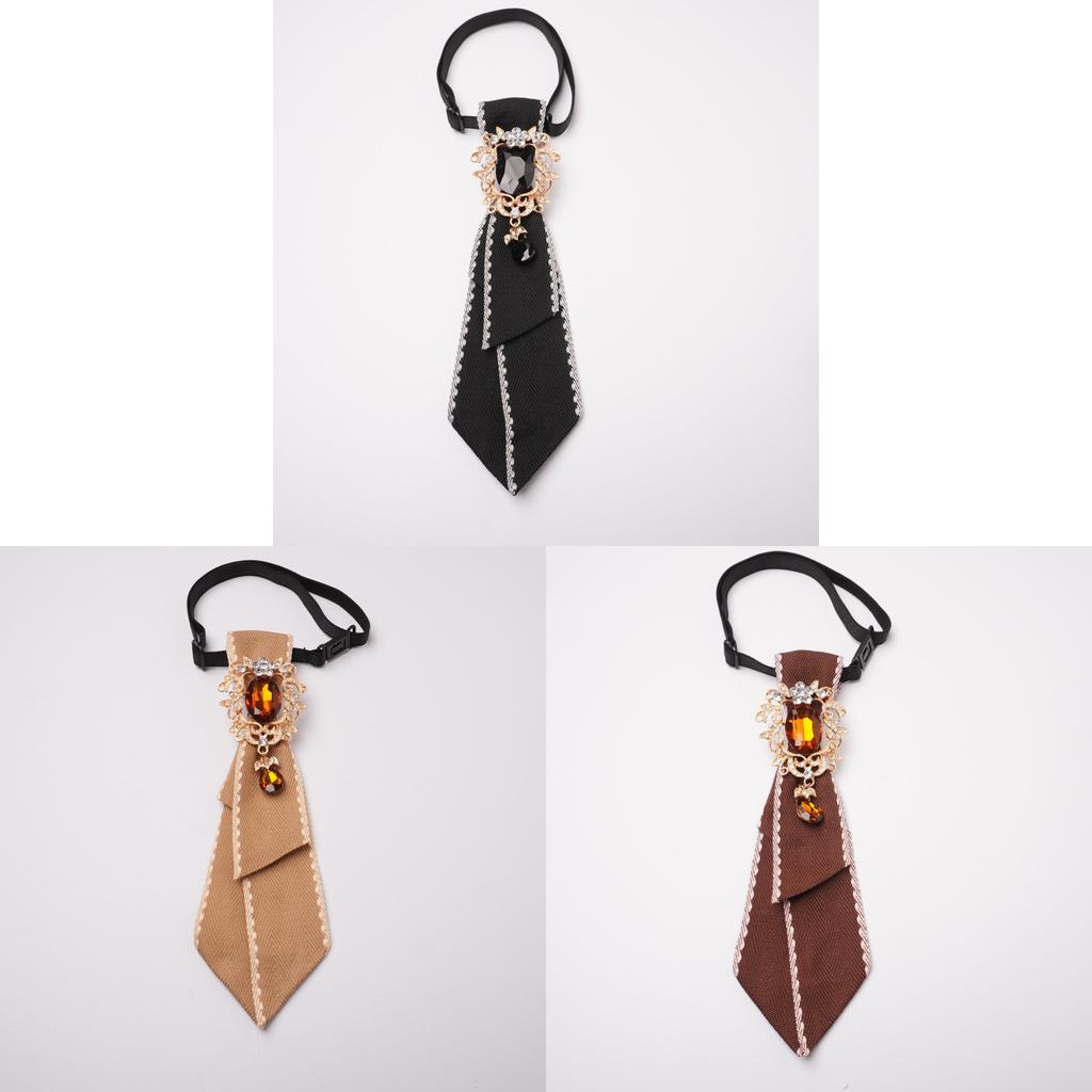 Papillon in Poliestere per Donne Uomini Vintage Goccia d'Acqua Strass Accessorio per Collare