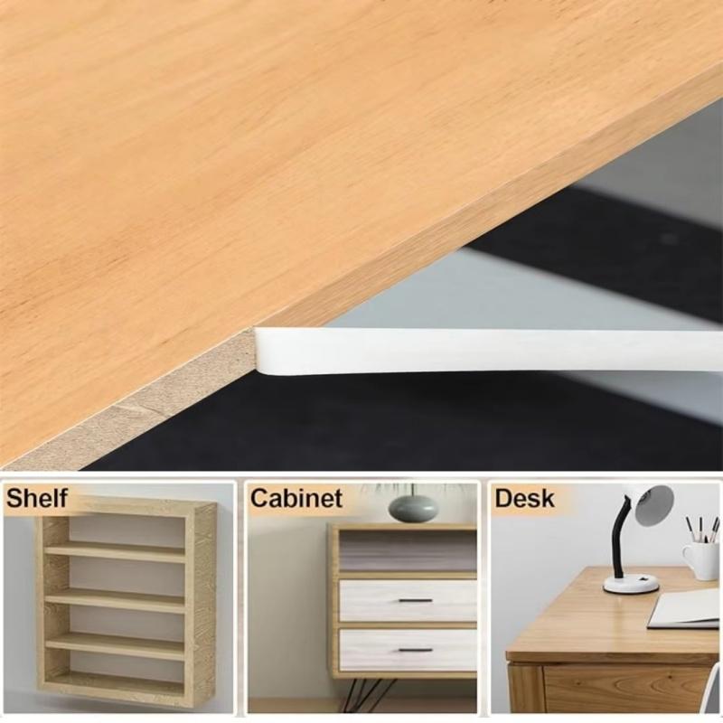 Wood Grain Self Adhesive Tape - Waterproof Wood Edge Banding Trim for Furniture Cabinet Door, Floor Gap Sealer Cover Strip, 10m Roll