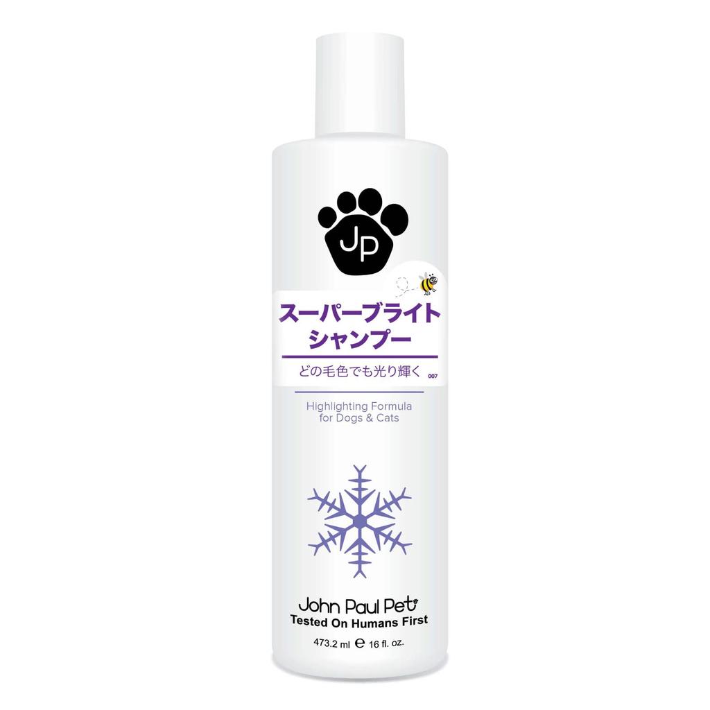 John Paul Pet Super Bright for and Other Shampoo, 473.2ml, Dogs, Cats, Pets.