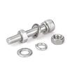 Stainless Steel Hex Socket Head Bolt M8 Fully Threaded Screw Bolt Nut Flat Lock Washer Kit (M8x20mm 5-Pack)
