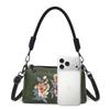 Damen Vintage Blumen Stickerei PU Leder Umhängetasche Kleine Handtasche Schultertasche Verstellbarer Riemen Lässige Tägliche Reise Damen Handtaschen