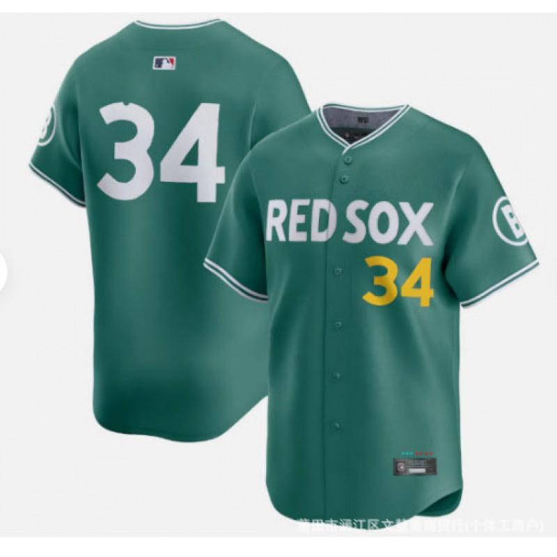 Boston Red Sox Green City Connection Limited Edition Baseball Jersey11 16 34 2 Custom Number Fan Tee