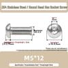 304 Stainless Steel Mushroom Head Hexagon Screw M2-M6