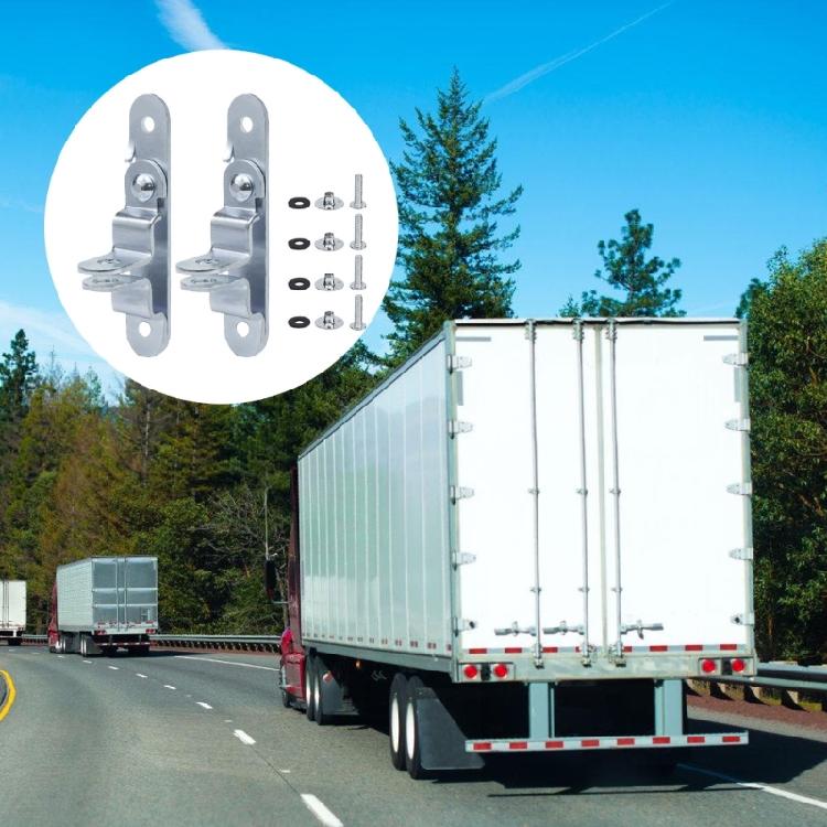 2Pcs Cargo Trailer Door Latches Hasp Keeper Steel Construction Trailer Door Locks For Harsh Weather Conditions