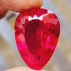 39 Ct Natural Mozambique Rich Red Ruby Pear Shape Certified Loose Gemstone