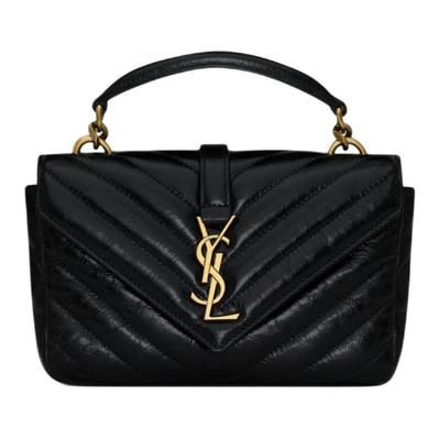 Saint Laurent College Mini-Ketten-Tasche Noir Damen Taschen Schwarz 779430-DZH07-1000