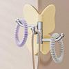 Adjustable Butterfly Triple-Hook Adhesive Hanger for Bathroom Storage