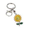 Sunflower Themed Keychain Metal Construction Flower Key Holder Lightweight Portable Fashion Jewelry Gift