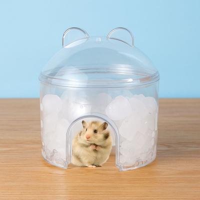 Creative Transparent Hamster Cooling House Hollowed-out Cute Guinea Pig Ice Nest PET Hamster Sleeping House Hot Days