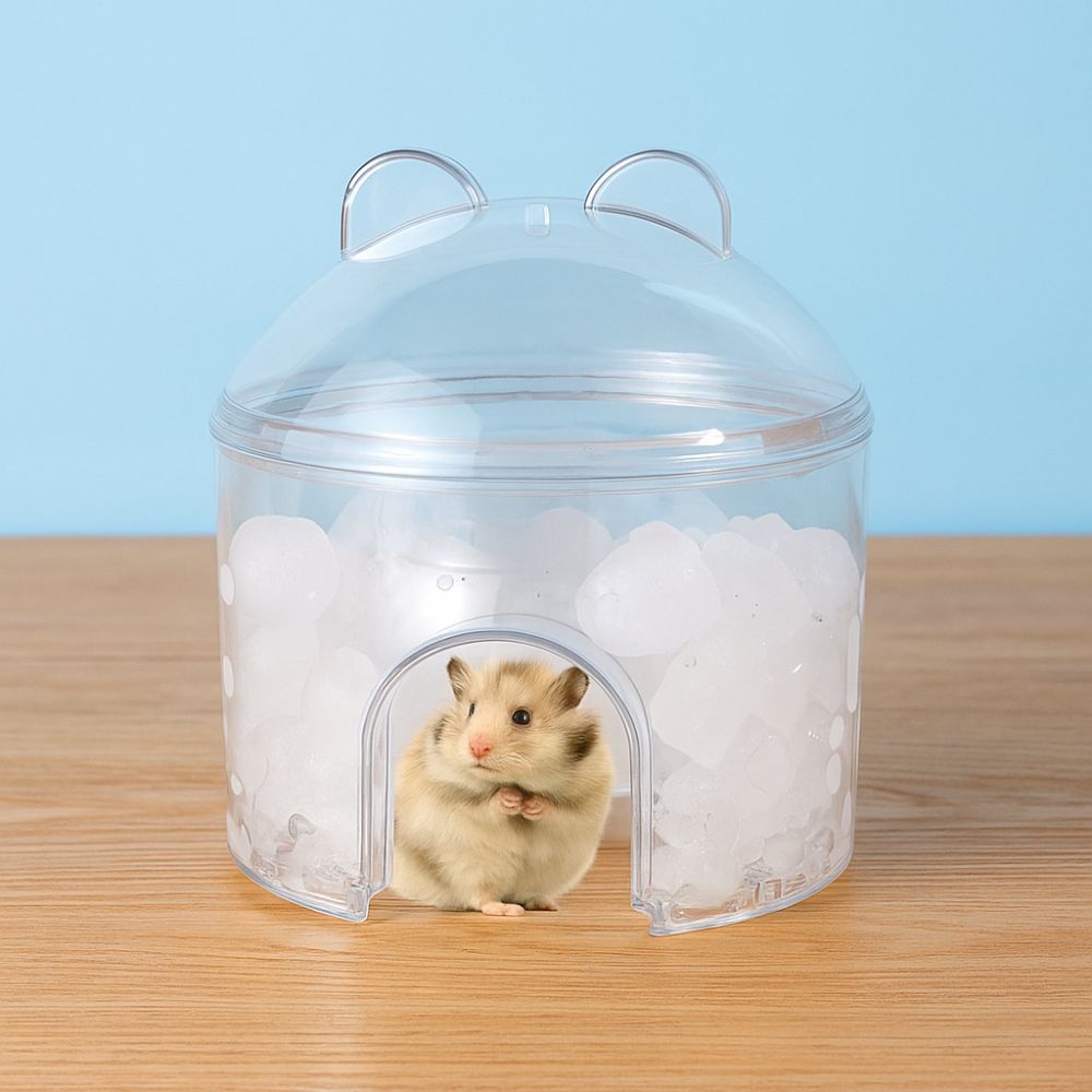 Transparent Guinea Pig Ice Nest PET Hamster Cooling Habitat Creative Hamster Cooling House  Summer