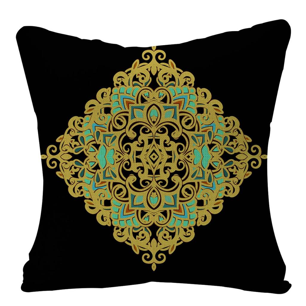 Modern Simple Orange Geometric Abstract Linen Pillow Cover Home Cushion Cushion