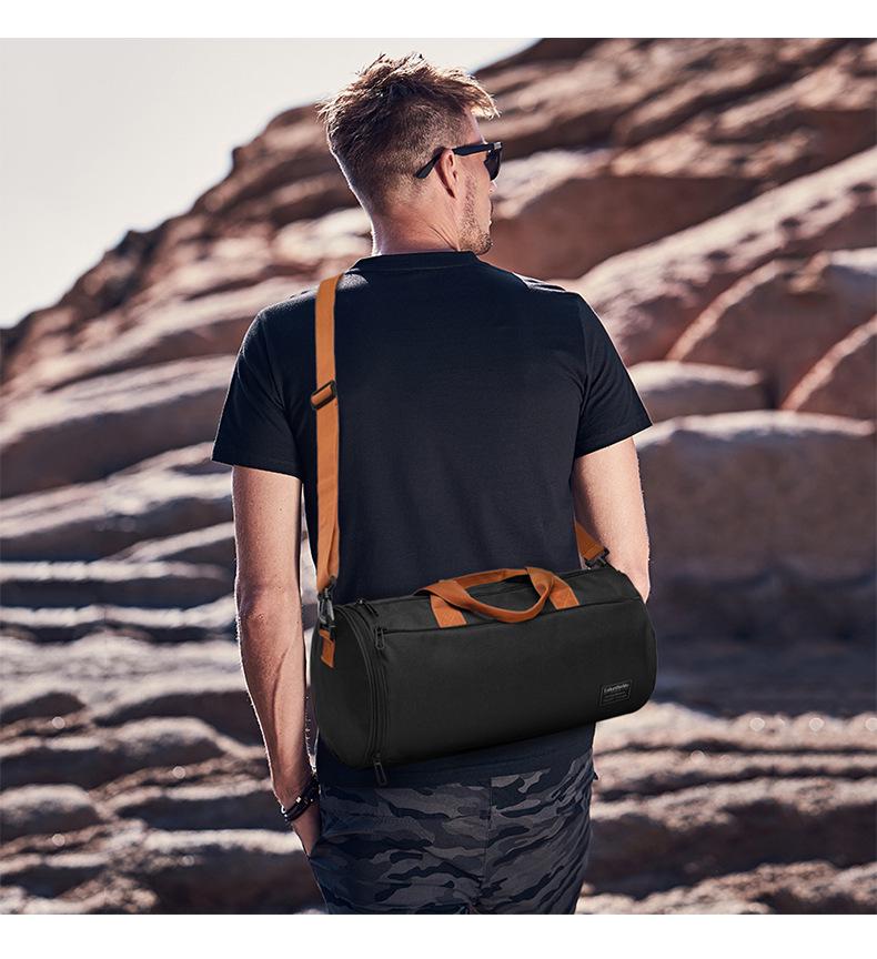 Cross-border Cylinder Bag: Unisex Folding Tote, Travel Sports, Large Capacity, Water-Resistant Fitness Luggage