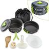 Camping Cookware Set Backpacker's Cooking Set: Portable, Durable Outdoor Cookware with Tableware and Handy Storage Bag
