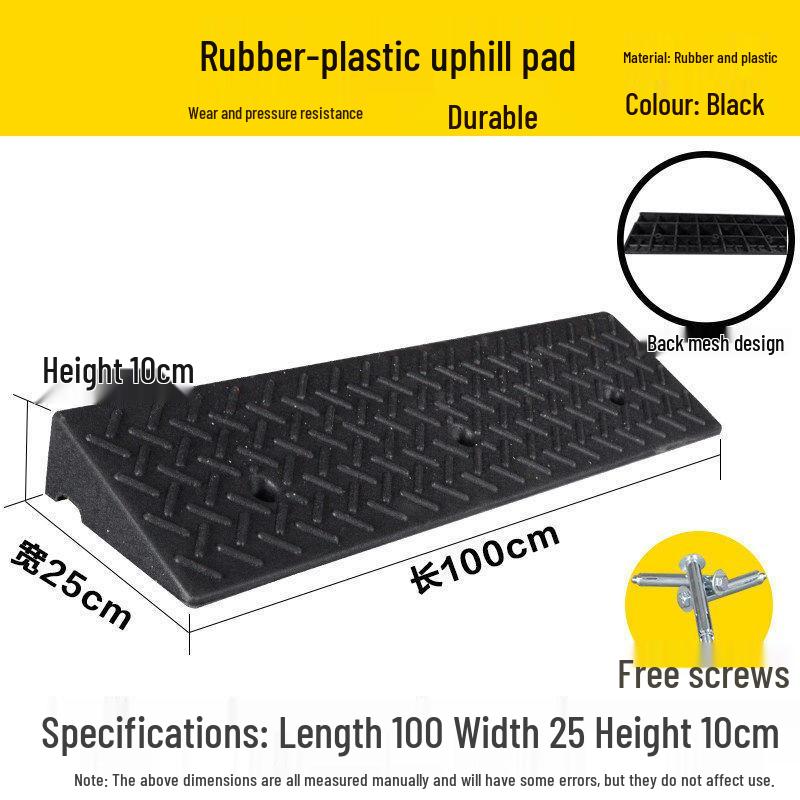 Rubber and Plastic Sloped Threshold Ramp Pad