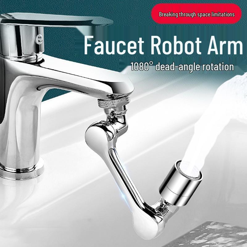 Universal Rotatable Faucet Extender with Splash-Proof Aerator