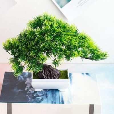 Fake Artificial Pot Plant Bonsai Potted Simulation Pine Tree Home Decor Green UK