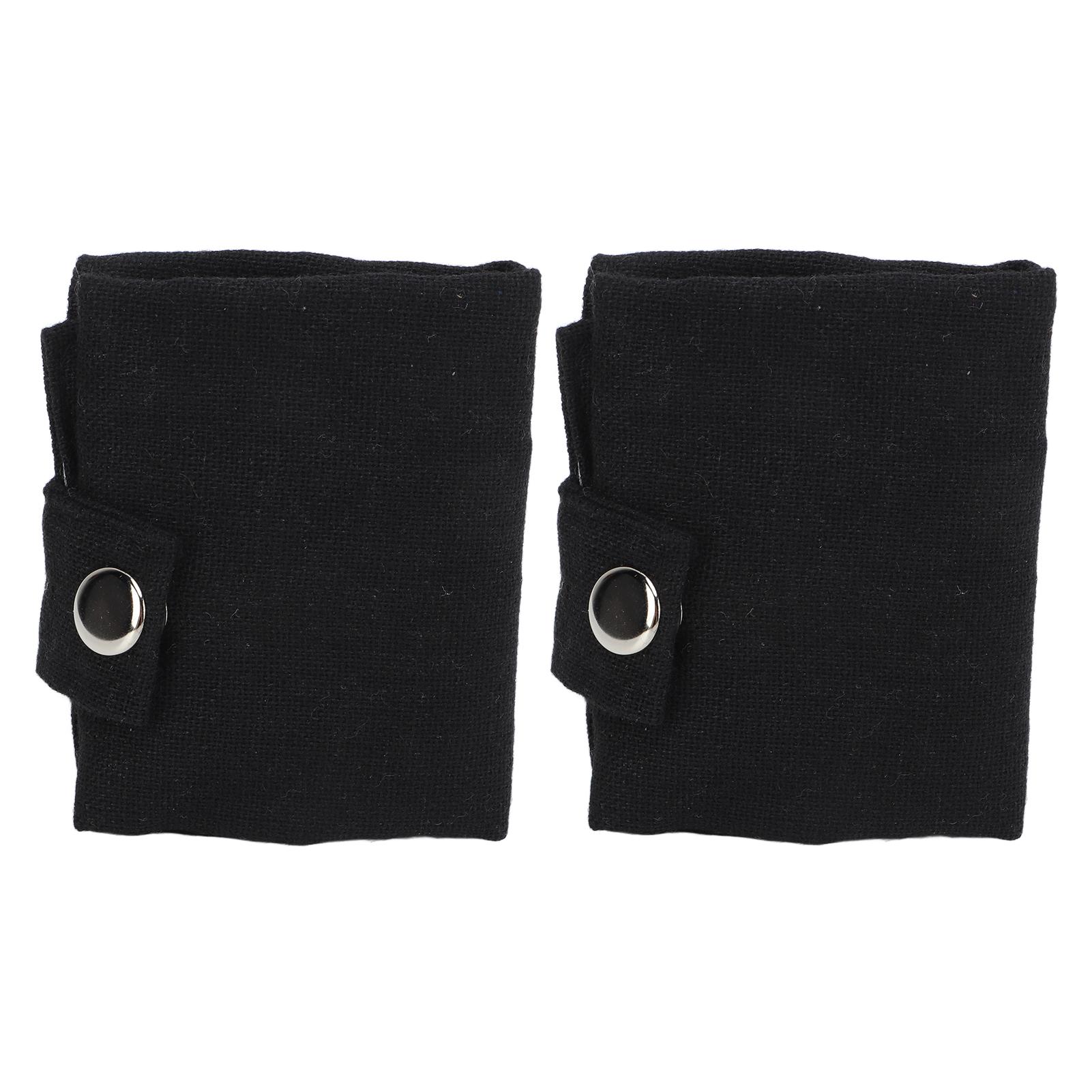 

2PCS Camping Tableware Bag Portable Canvas Tableware Organizer for 7PCS Bamboo Knife and Fork Travel Black