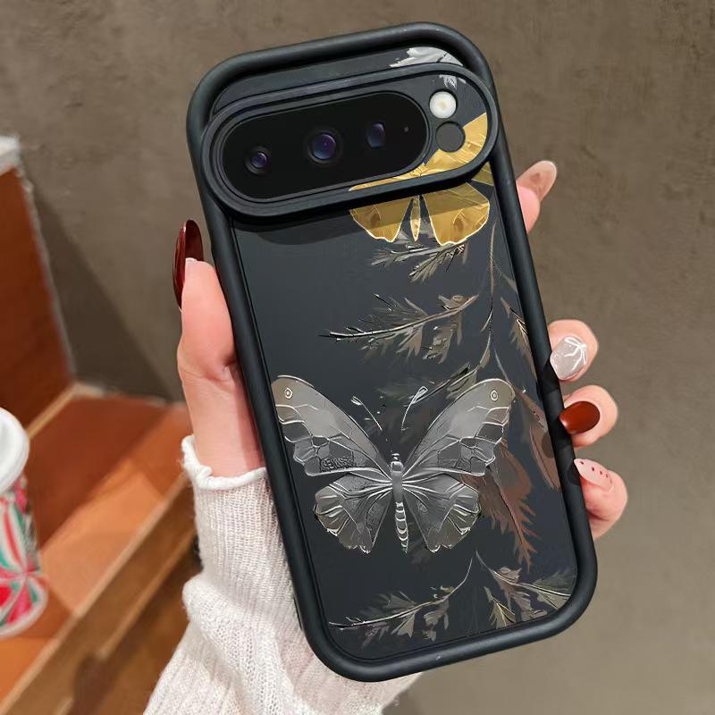 Schutzhülle mit Schmetterling, Blume und Blatt für Google Pixel 9 Pro XL