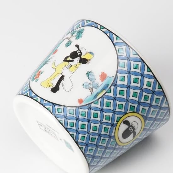 Kutani Ware Iwataya Shaun the Sheep Cup In the Ko-Kutani Style (SS-51)