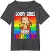 Vintage Monkey Sorry Girls I Like Bananas Tshirt For Unisex Fashion Gay Lgbtq Pride Month Male Tshirts