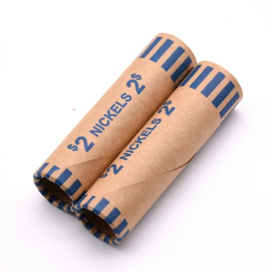 10Pcs Preformed Coin Wrappers Assorted Color-Coded Rolls Quarters Pennies for Banks Retail Stores Coin Exchanges