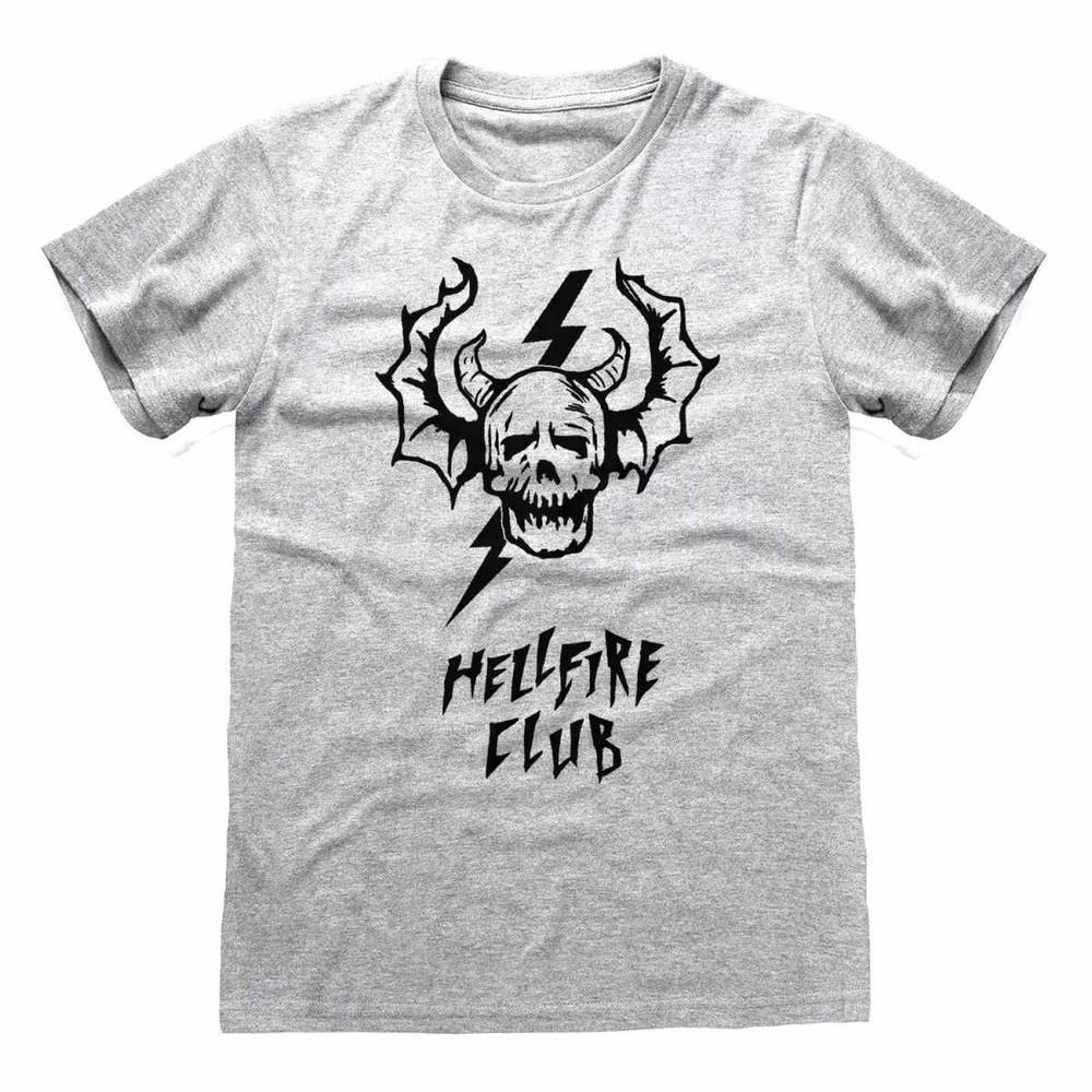Stranger Things TShirt Hellfire Club Official Tv Series New Grey Unisex T-Shirt XL