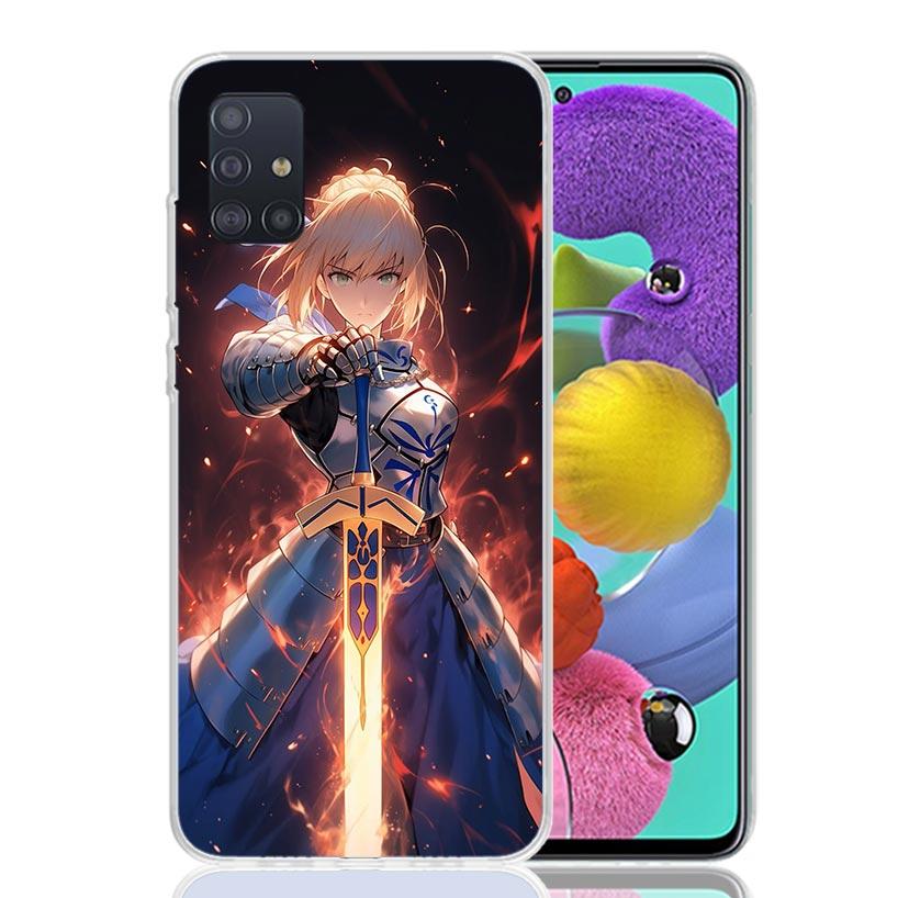 Fate Zero Stay Night Saber Phone Case For Samsung Galaxy A52 A32 A22 A12 A02S A50S A30S A51 A31 AA71 Note 20 Ultra 10 S10 Plus G
