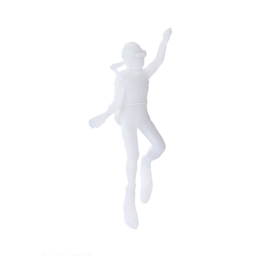 Unpainted Micro Landscape Diver Model Decorative Diver Figurine Toys Desk Decoration