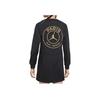 Jordan Comfortable Round Neck Pullover Letter Logo Printed Midi Long Sleeve Dress Women Dresses Black CW3930-010