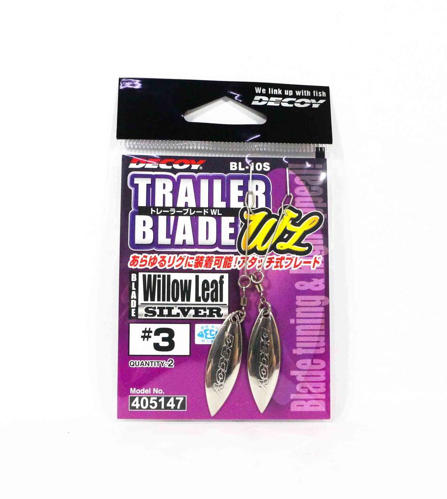 Decoy BL-10S Trailer Blade Willow Leaf Silver Size 3 (5147)