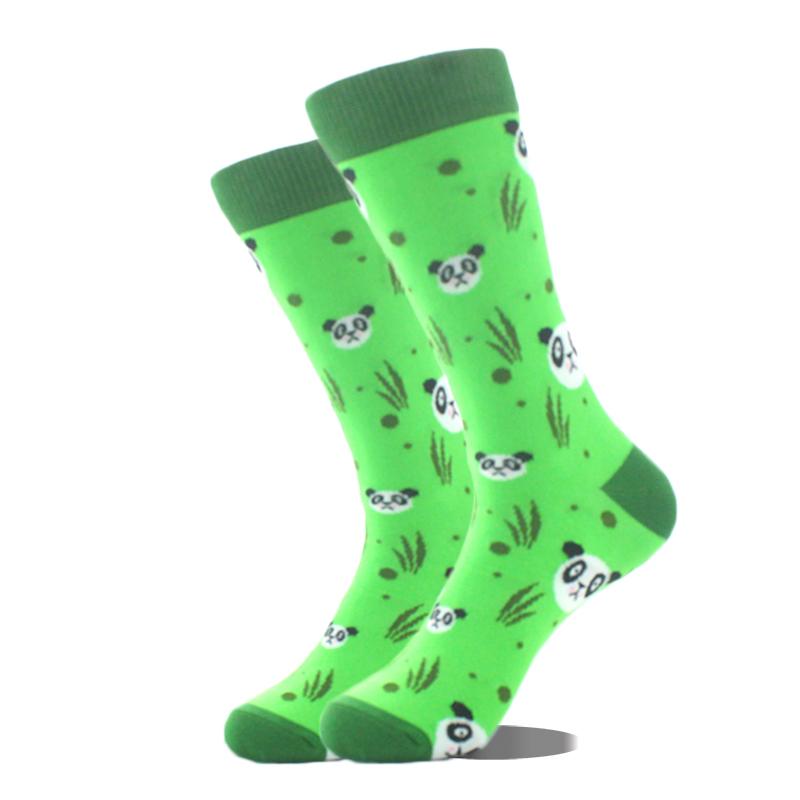 Cool Design Avocado Crew Socks Men Creative Eye Guitar Bus Pattern Sokken Duck Cat Fox Otter Animals Divertidos Chaussette Sox