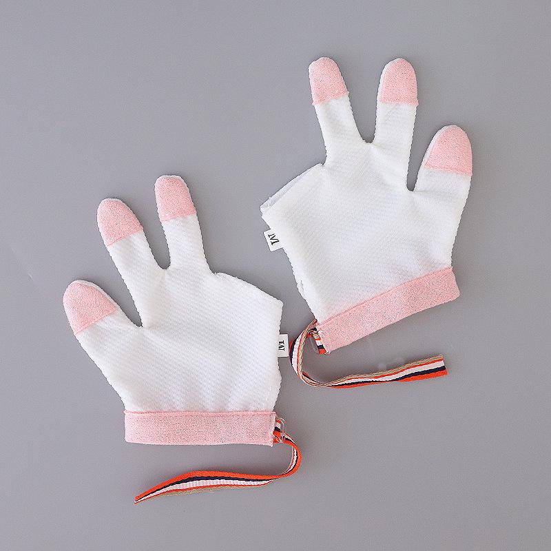 Children's Anti-Biting Gloves for Thumb, Index, Middle, and Ring Fingers - Baby Nail-Biting and Hand-Sucking Prevention.