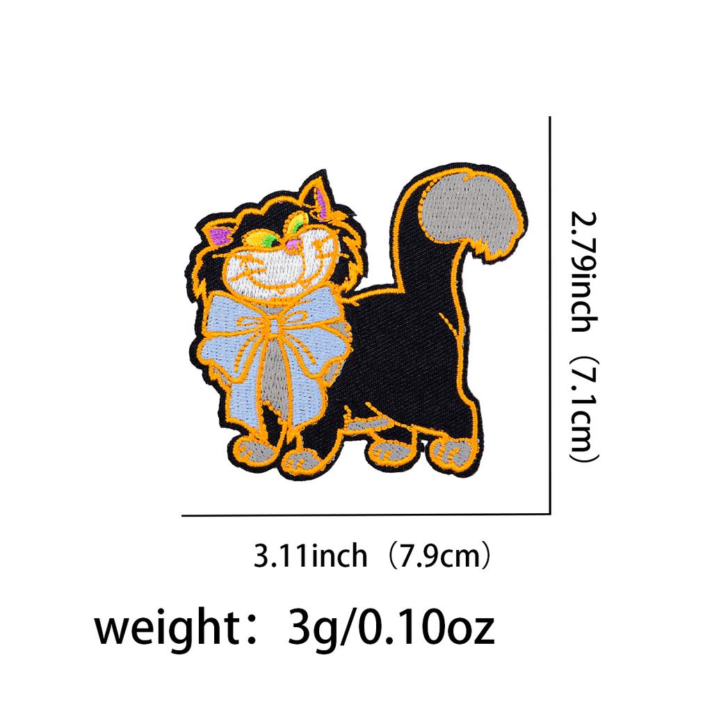 Cute Stitch Patches On Clothes Cartoon Black Cat Embroidered Patches Dogs Badges Iron On Patch DIY Clothing Accessories